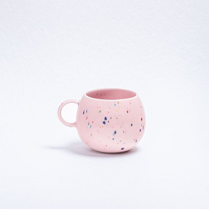 Party Medium Ball Mug Pink 250ml