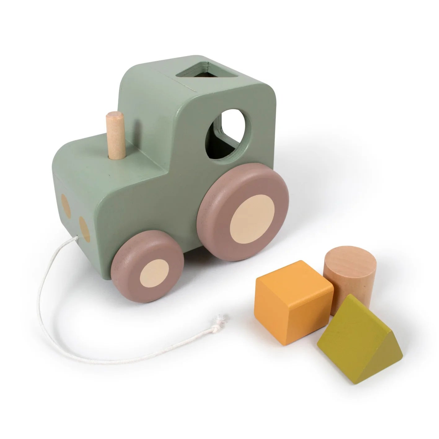 Tracteur à tirer avec trieur de formes