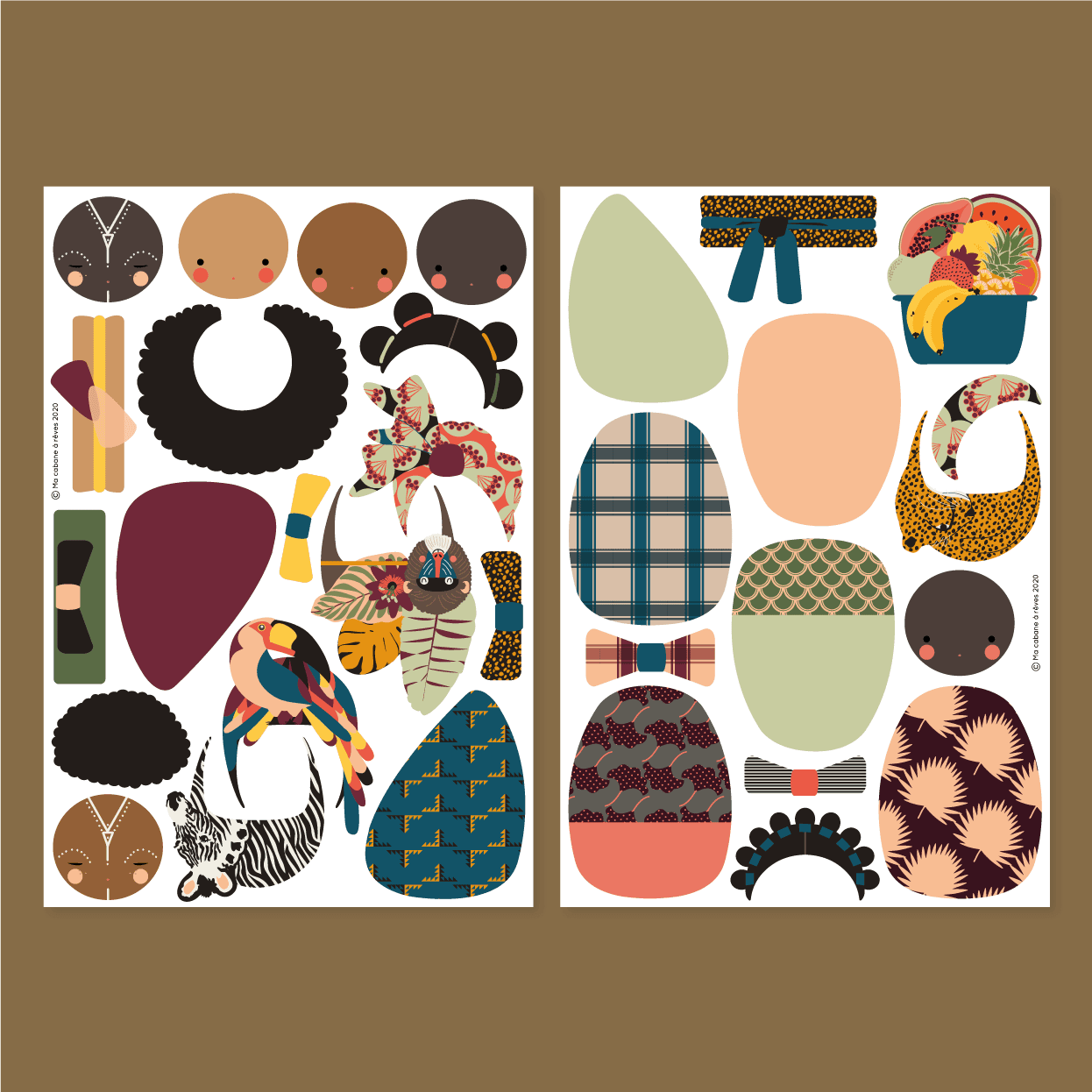 Puzzle magnetique - Poupees Afrique