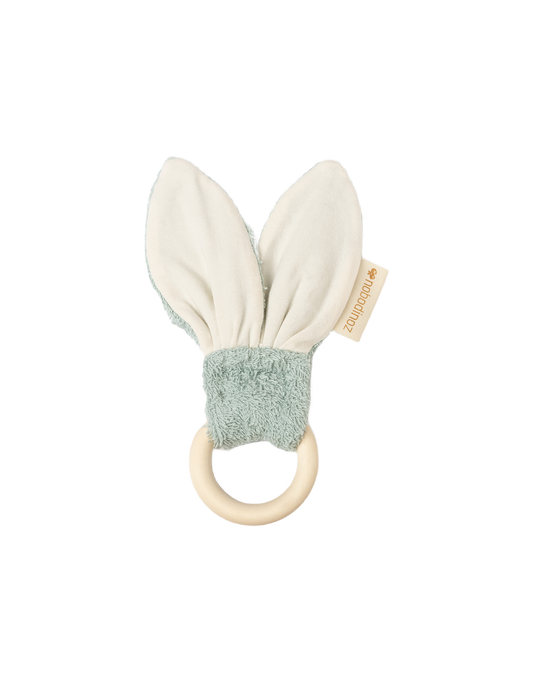 BUNNY TEETHER RING 7CM GREEN