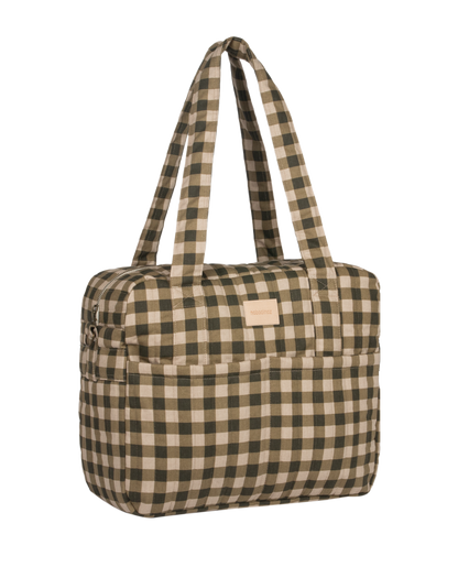 HYDE PARK WATERPROOF STROLLER BAG 38X33X16 GREEN CHECKS